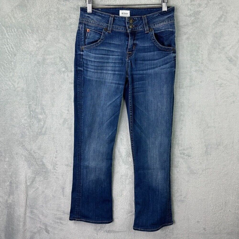 hudson midrise bootcut jeans womens‎ 26 blue stretch denim*